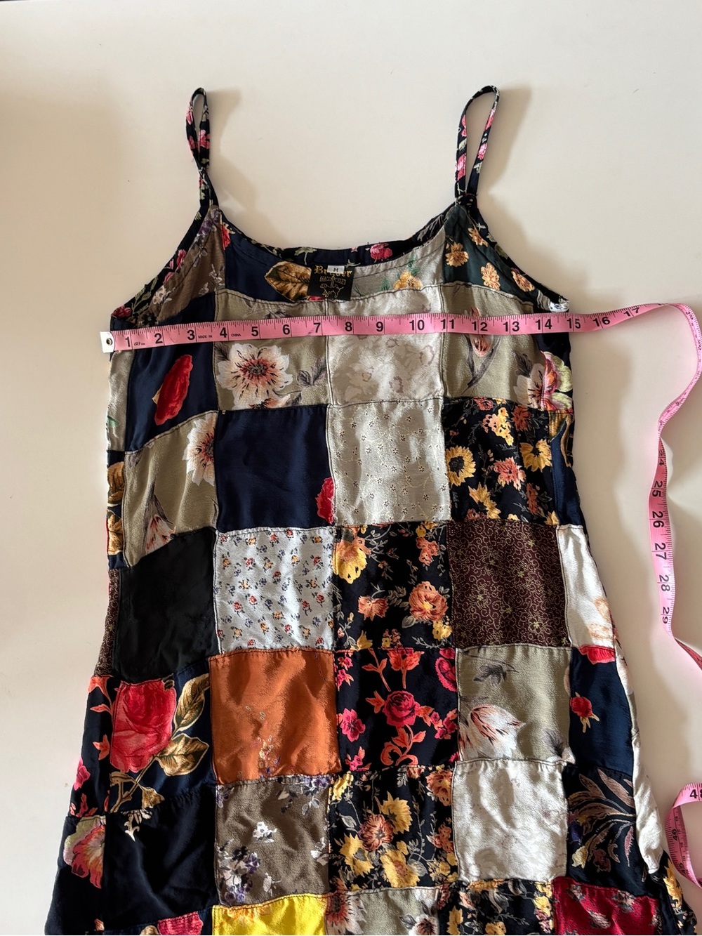 Patchwork Floral Mini Dress - Multi